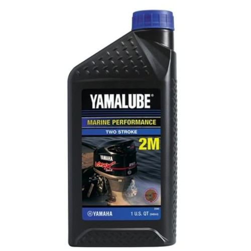 Yamaha New OEM, Yamalube 2-Stroke Marine Engine Oil Quart, LUB-2STRK-M1-12