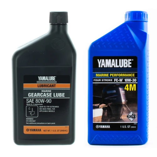 Yamaha New OEM Outboard Engine Oil w/ Lube, LUB-10W30-FC-12, ACC-GEARL-UB-QT