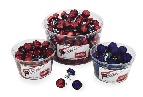 CHRIS PRODUCTS License Plate Reflectors - 150Ct Tub - Red, CH150R