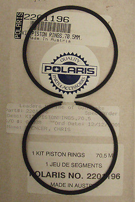 Polaris New OEM Snowmobile Piston Rings 70.5MM Crankshaft XC SP,RMK,SKS,500,600