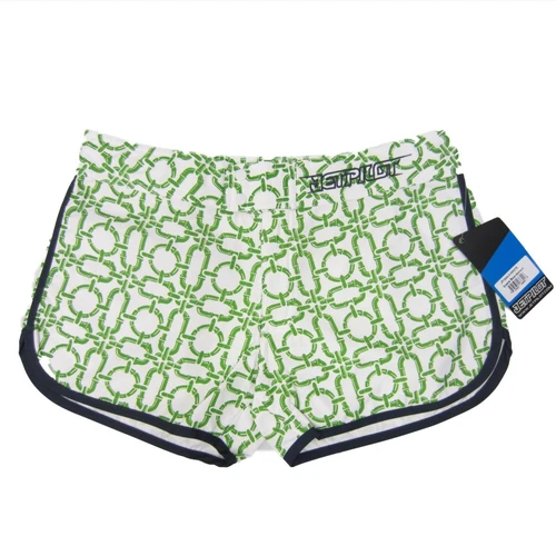 JetPilot New Women's Sizzle Shorts Green/White, WJP-10440-WH-05