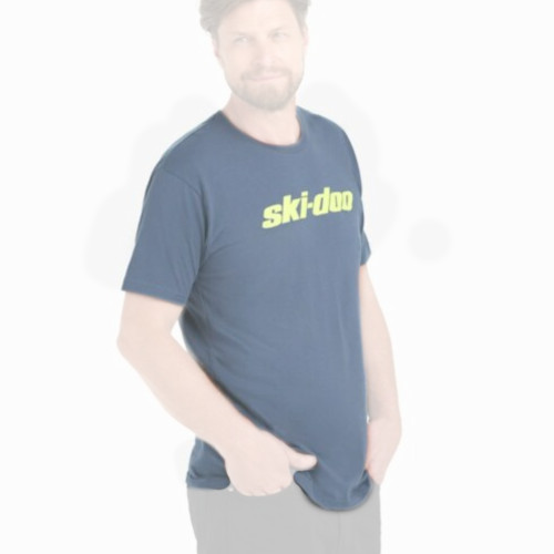 Ski-Doo New OEM Men's Large Navy Signature T-Shirt, 4547280989