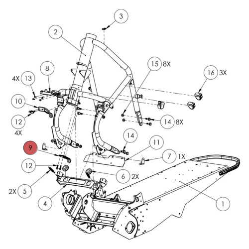 Widescape OEM Front Left Engine Mount, SF25-0001P3-038