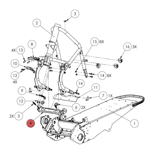 Widescape OEM Exhaust Bracket Assembly, SF25-0001P3-045
