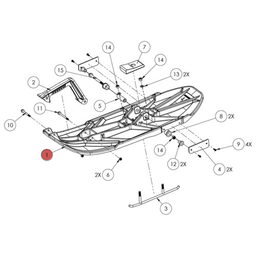 Widescape OEM WS250 Ski, SF25-0004P3-002