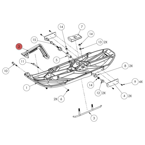 Widescape OEM WS250 Ski Handle, SF25-0004P3-003