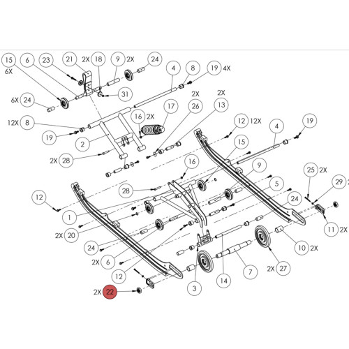 Widescape OEM Hexagon Thin Nut (M22X1.5), TBX-01F003
