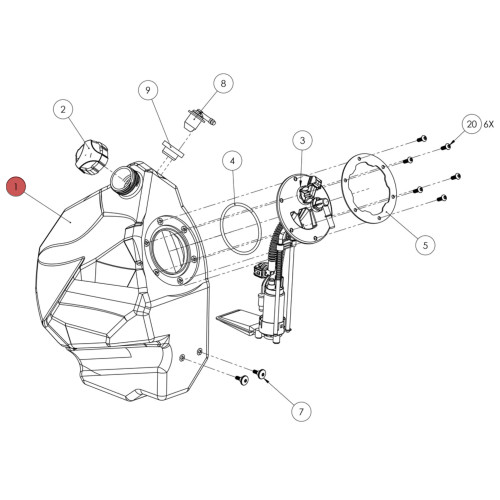 Widescape OEM Gas Tank, SF25-0006P3-002-1