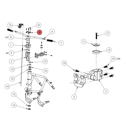 Widescape OEM Handlebar Clamp, SF25-0004P3-017