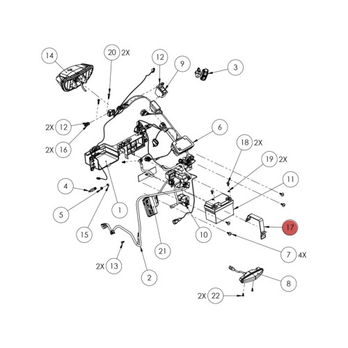 Widescape OEM WS250 Battery Strap, TBX-01AB005