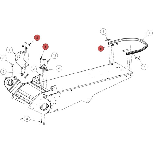 Widescape OEM Hexagon Bolt with Flange (M6X1.00X13), TBX-01L014