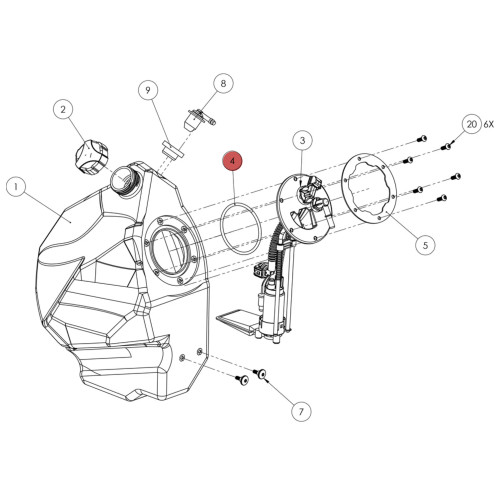 Widescape OEM Fuel Delivery Module O-Ring, EN25-0006P3-012-1