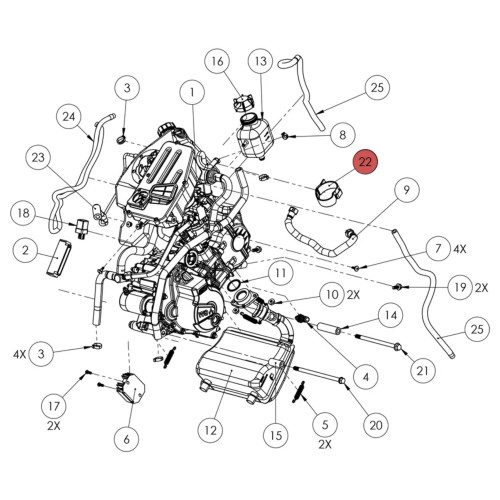 Widescape OEM Coolant Tank Strap, TBX-01AB004