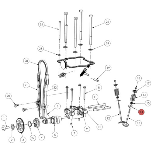 Widescape OEM Valve Spring Seat, 140105X008