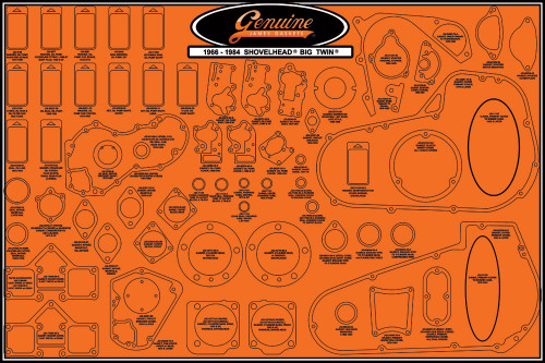 JAMES GASKETS Gasket Display Board, 681-6009