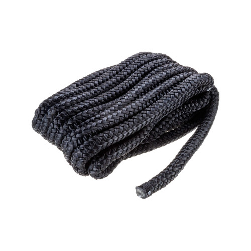 Seachoice New Dock Line Double Braided Nylon 5/8"x25ft Black, 50-40441