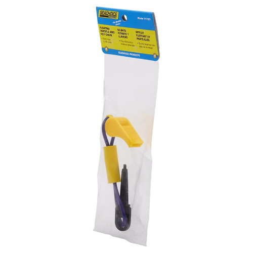 Seachoice Yellow Whistle On Purple Floating Lanyard, 50-11727