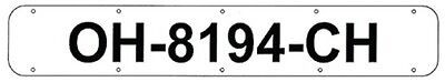Bernard Boat Numbers Registration Plate Pair 4"x32-1/2" White 22-RP3200W