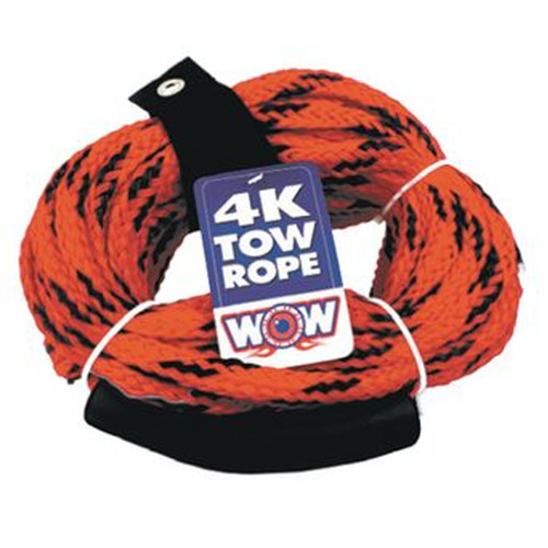 Wow Watersports New Orange & Black 60 ft Heavy-Duty 4K Tube Tow Rope, 742-113010