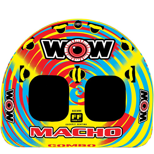 Wow Watersports New Towable Macho 2 Ski Tube, 1-2 Person Ski Tube, 742-161010