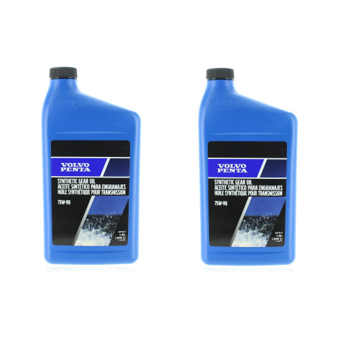 Volvo Penta New OEM 2qt Full Synthetic GL-5 Transmission Oil, 75W-90, 1141679