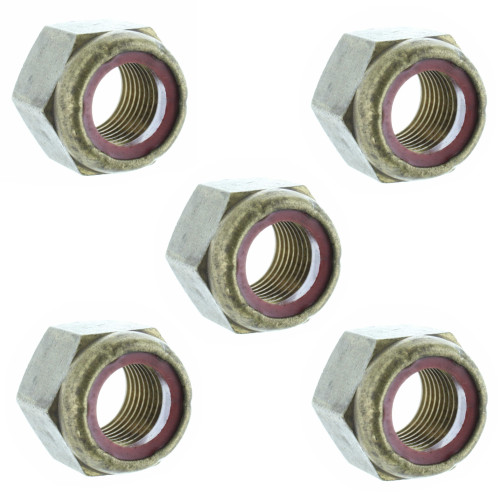 Mercury Marine Mercruiser New OEM Brass Nylock Hex Nut (.500-20) Set of 5 11-91962 11-82671117