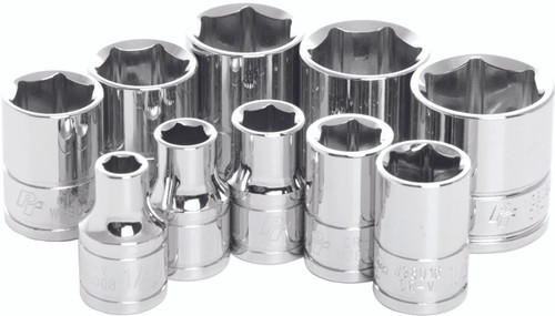 PERFORMANCE TOOL 3/8" SAE Socket Set, 117-1104