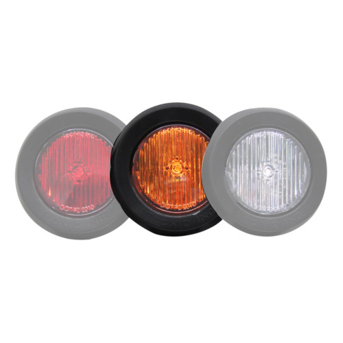 Tecniq OEM 2" Round Amber Sidemarker Amber Lens w/ Pig Tail, S30-AA0P-1