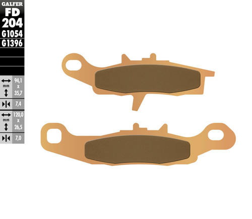 GALFER HH Sintered Brake Pads, 17-204H