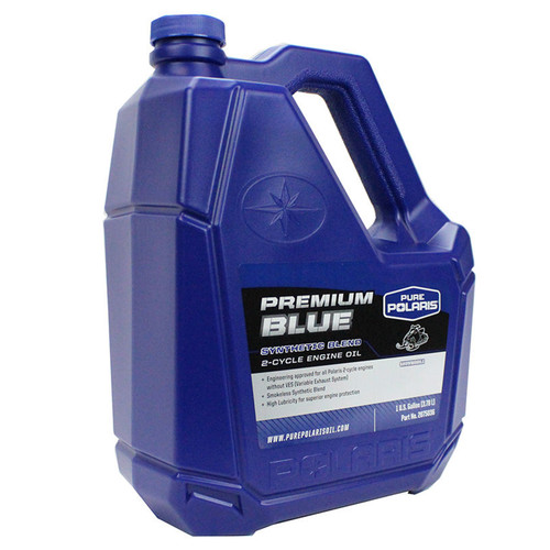 Polaris Snowmobile OEM Blue Synthetic Premium 2-Cycle Oil, 1 Gallon, 2882202