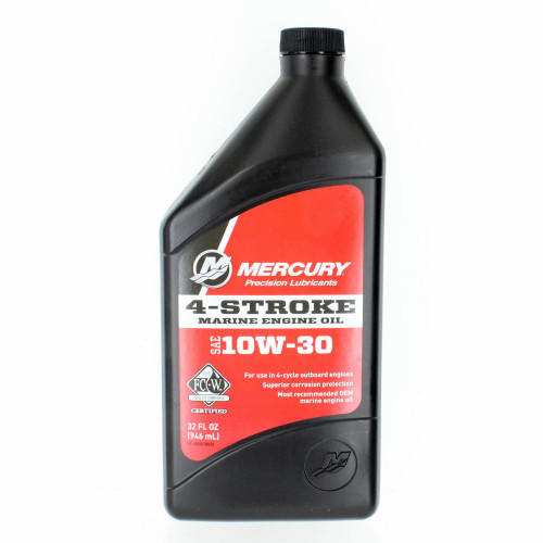 Mercury Marine New OEM 4-Stroke 10W-30 Outboard Oil Quart, 92-8M0078625