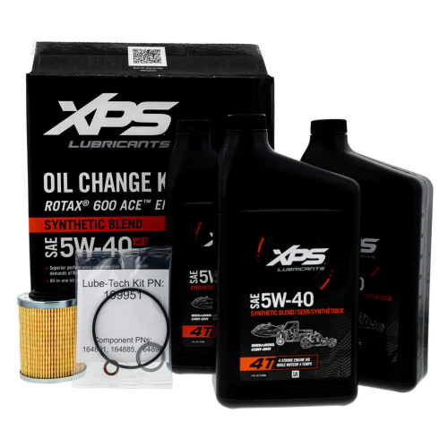 Can-Am New OEM 4T 5W-40 Synthetic Blend Oil Change Kit, Rotax 600 cc, 9779298