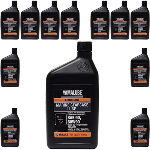 Yamaha OEM Lower Unit Gearcase Lube Oil, ACC-GEARL-UB-QTx12