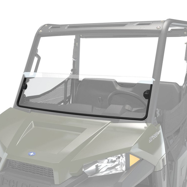 Polaris Ranger New OEM, Durable Lock & Ride Half Windshield