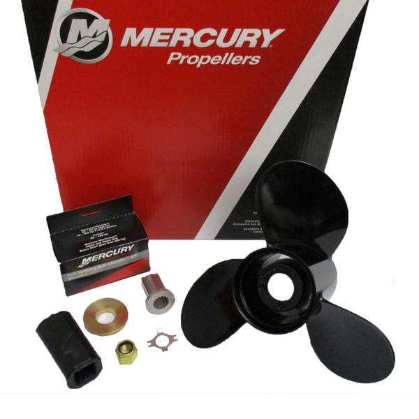 14x19 4-Blade Boat Propeller For Mercury 135–300HP – RH Rotation, 15 Tooth, 48-8M008449