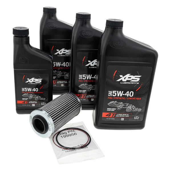 BRP Can-Am Sea-Doo OEM 4T 5W-40 Full Synthetic Oil Change Kit, 9779486