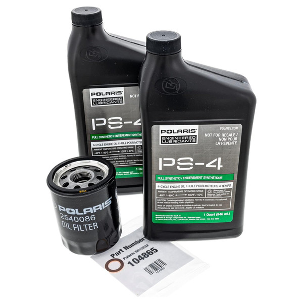 Polaris New OEM PS-4 Synthetic Oil Change Kit, 2 Quarts, 2540086 ...