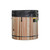 Wooden cold plunge tub with black insulated cover for home recovery and cold water therapy