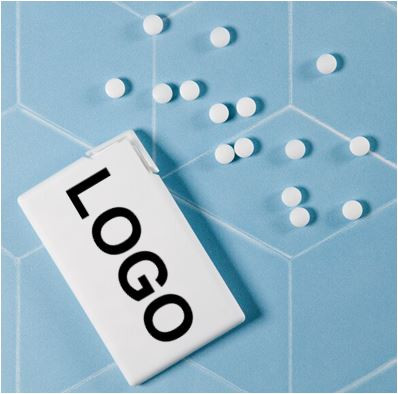 Credit Card Sized Mint Dispenser with Snap Lock Opening