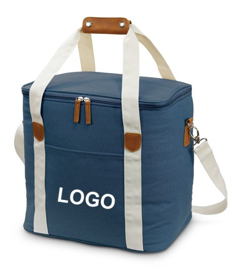 10 x NAVY Canvas Cooler Bag 