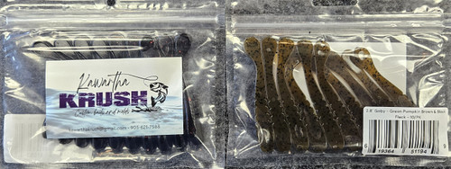 KAWARTHA KRUSH 2.8" GOBY GREEN PUMPKIN BROWN & BLACK FLECK 10/pk