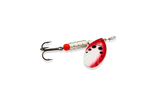 WILLIAMS VORTEX SPINNER V5 1/2oz RED & WHITE SILVER BACK