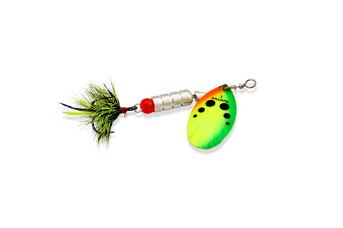 WILLIAMS VORTEX DRESSED SPINNER V4D 1/3oz FIRETIGER SILVER BACK BODY