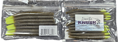 KAWARTHA KRUSH 6" SINKO GREEN PUMPKIN BROWN & BLACK FLECK & CHARTREUSE 7PK