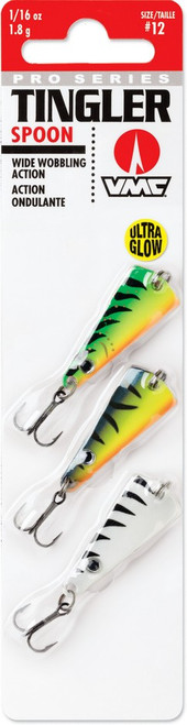 VMC TINGLER SPOON KIT 3/16oz GLOW