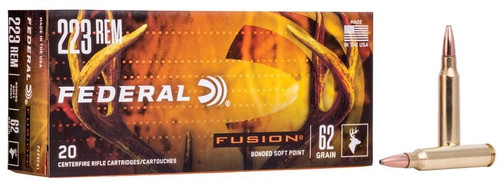 FEDERAL FUSION 223rem 62gr BONDED SOFT POINT