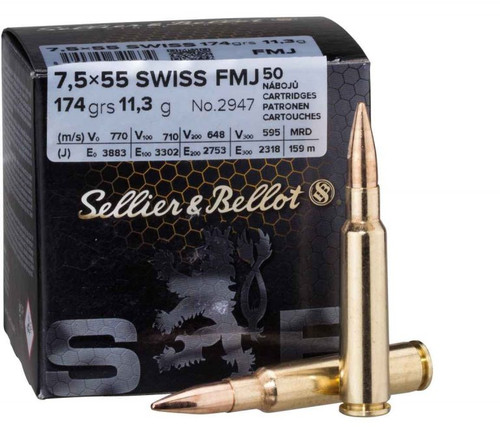 SELLIER & BELLOT 7.5x55 SWISS 174gr FMJ