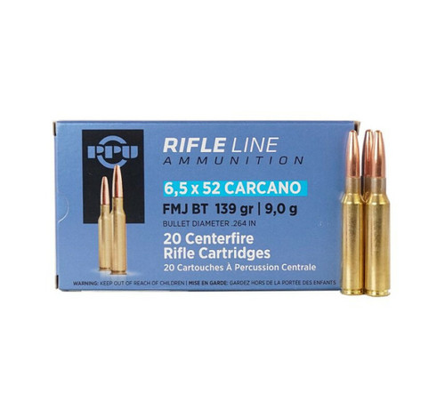 PPU RIFLELINE 6.5x52 CARCANO 139gr FMJ BT
