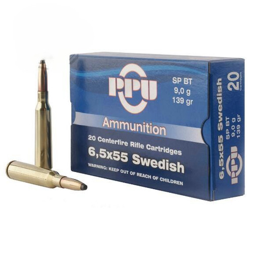 PPU RIFLE LINE 6.5 x 55 SW 139gr SP BT