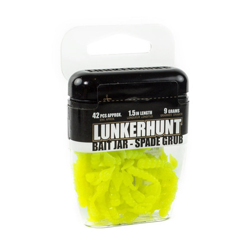 LUNKERHUNT BAIT SPADE GRUB CHARTREUSE